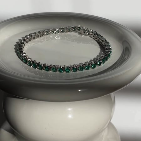 Emerald 3 Prong Tennis Bracelet (5.85 TCW)