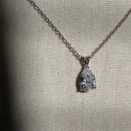 3.5CT PEARSHAPE PENDANT ON BAIL - P3.5PS/CZ