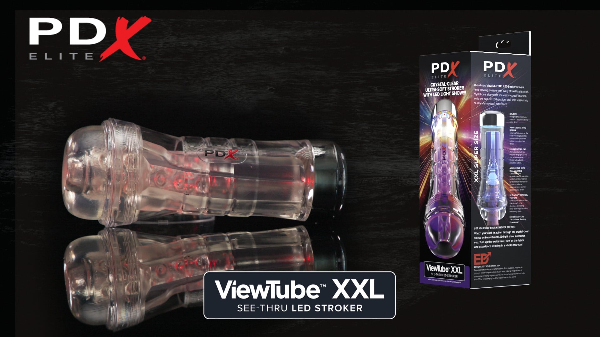 RD558 ViewTube XXL See-Thru LED Stroker