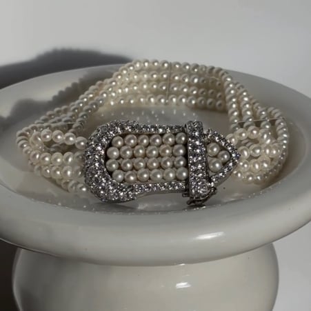 BRACELET 4 STRND 3MM PLS - BF395/PL/CZ