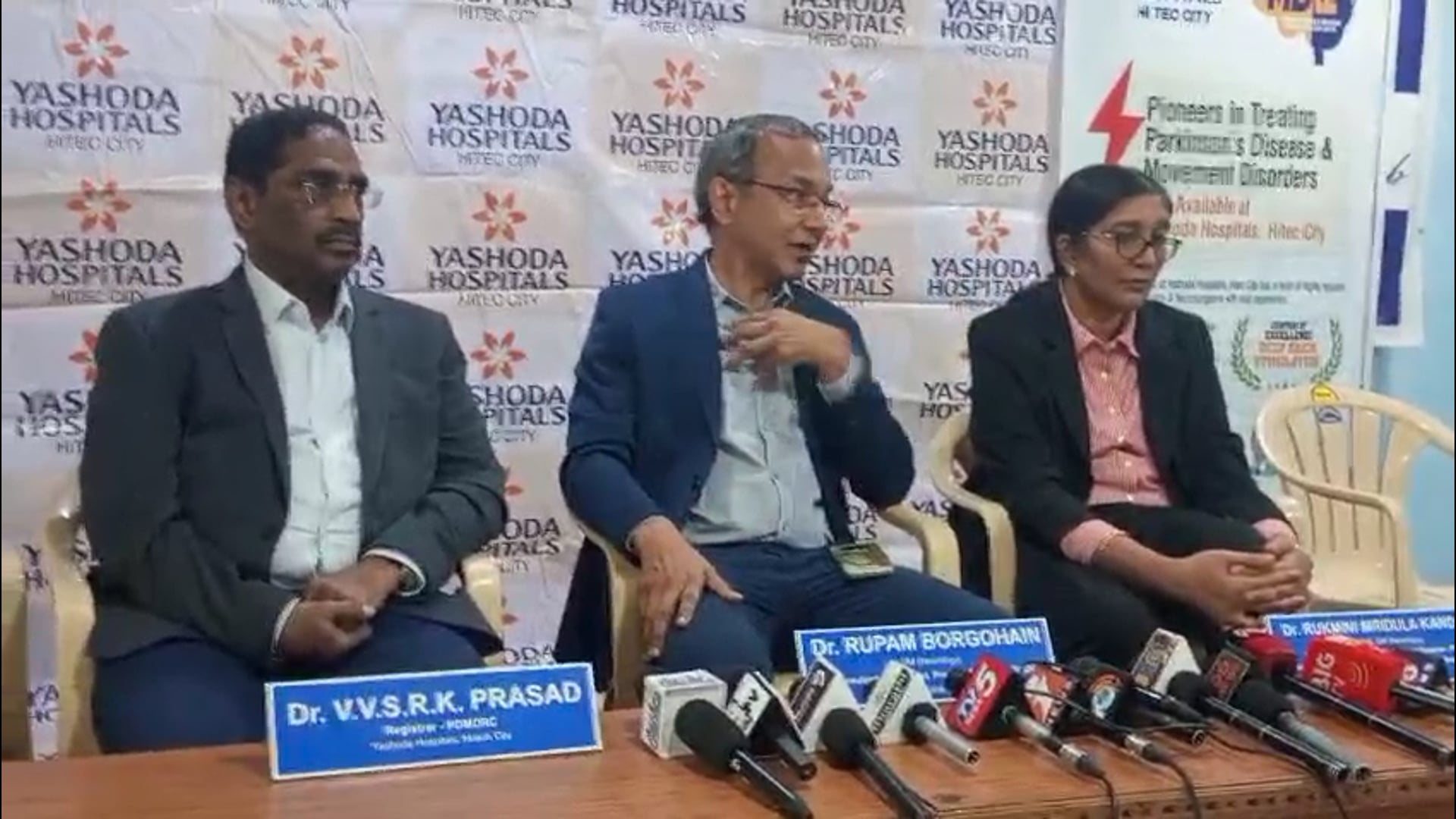 Hyderabad Yashoda Hospital Team in press meet Nizamabad press club