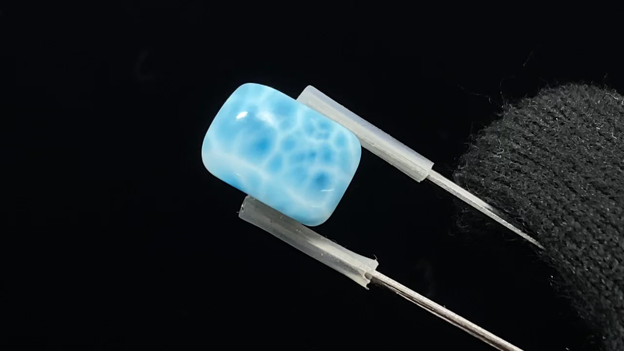 動画】【1点もの】ラリマーAAA- カボション 1個 NO.622 - 天然石ビーズ