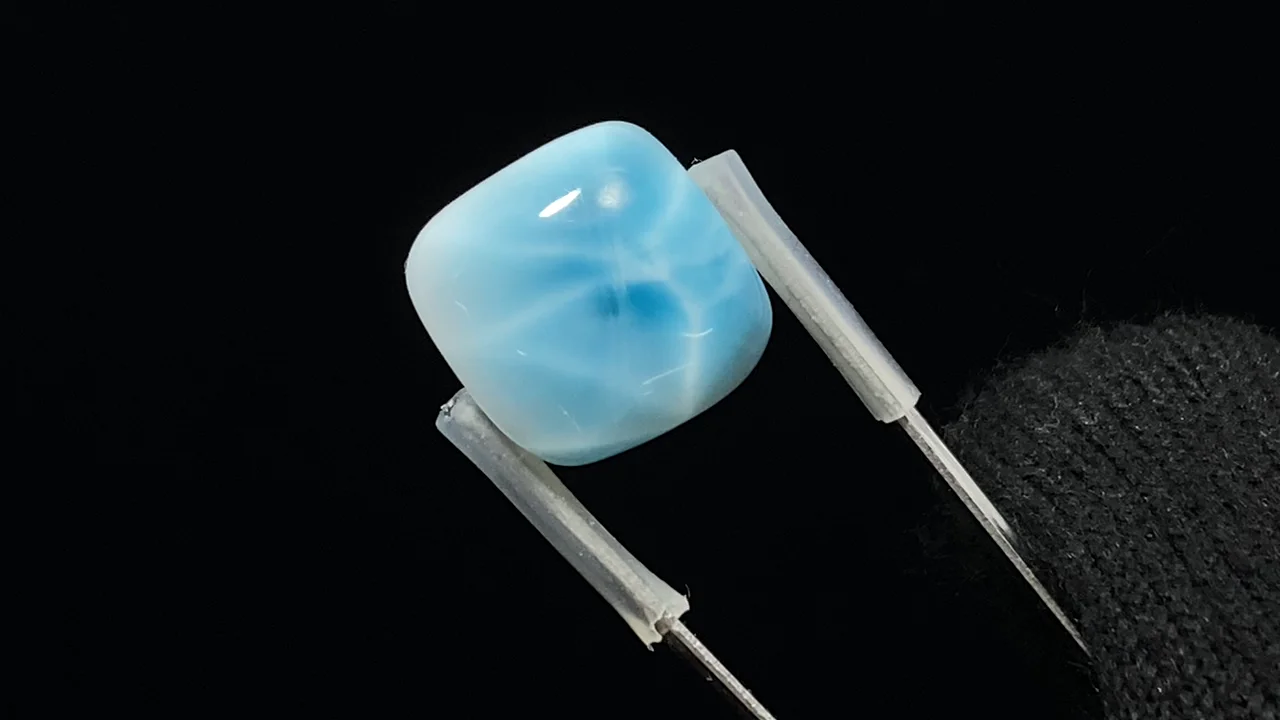 ラリマー 動画】【1点もの】ラリマーAAA- カボション 1個 NO.624 - 天然石ビーズ