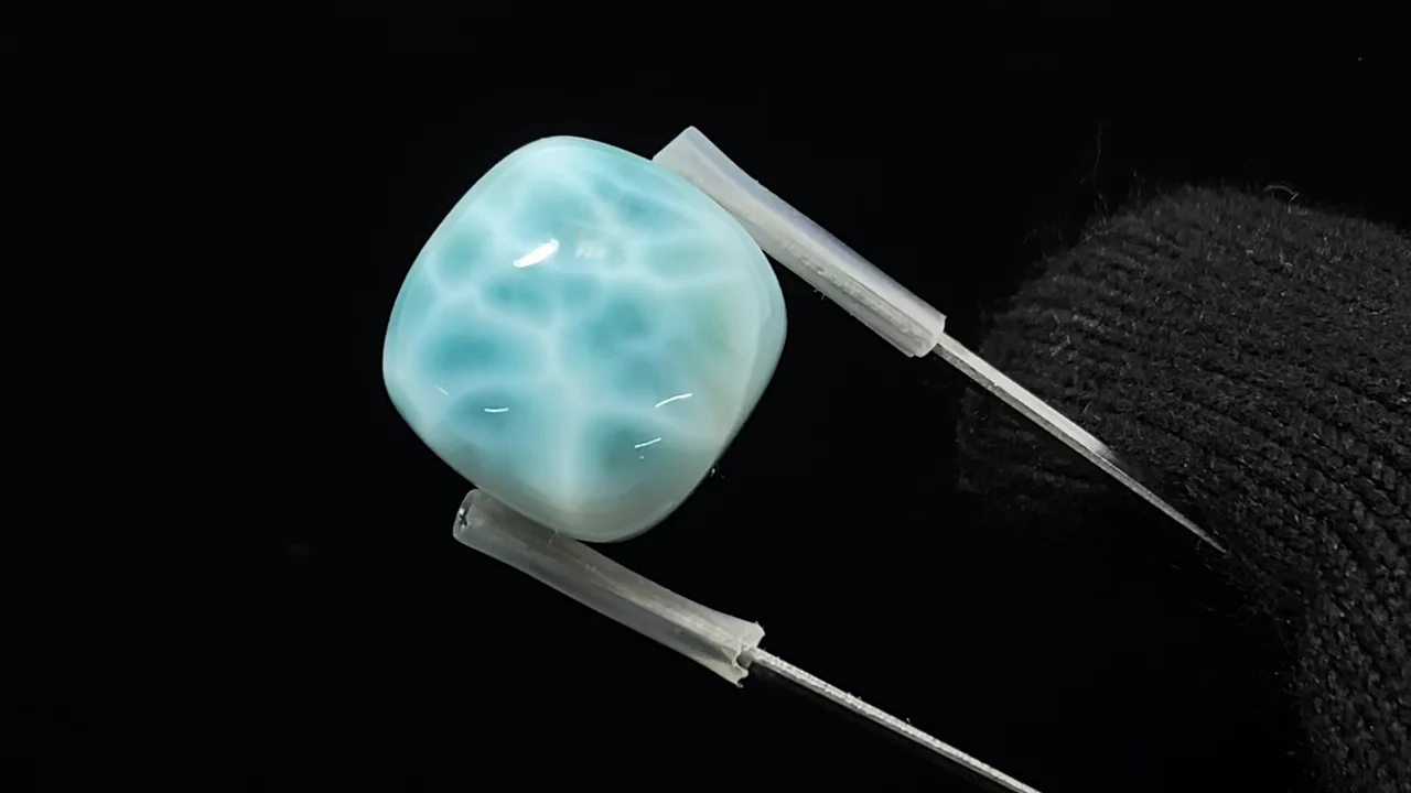 動画】【1点もの】ラリマーAAA- カボション 1個 NO.627 - 天然石ビーズ