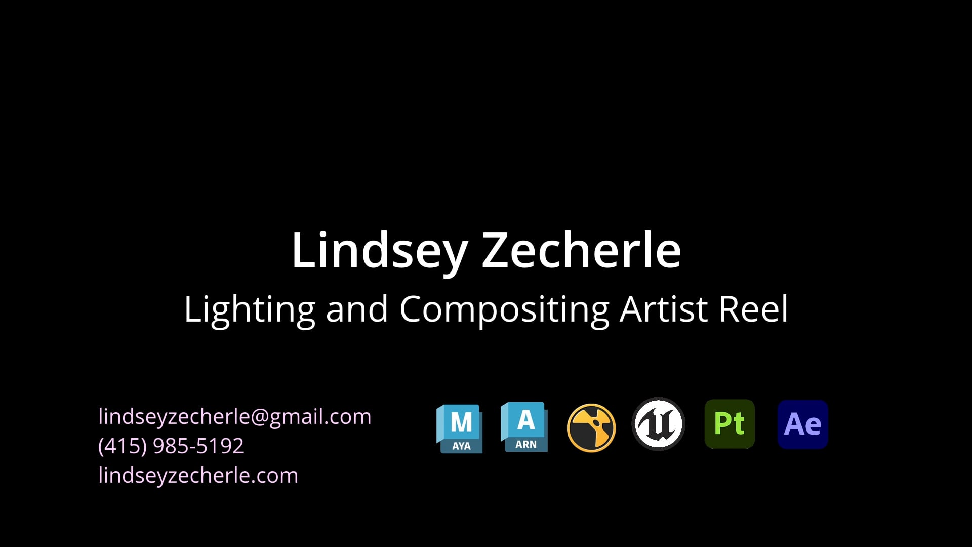 Lindsey Zecherle - Lighting and Compositing Artist Reel 2025