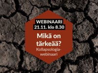 Mikä on tärkeää? Kollapsologiawebinaari