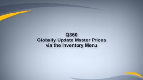 Globally Update Master Inventory Prices