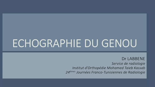 Échographie du genou