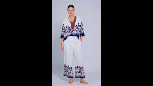Calça Viscose Estampa Girassóis Sara