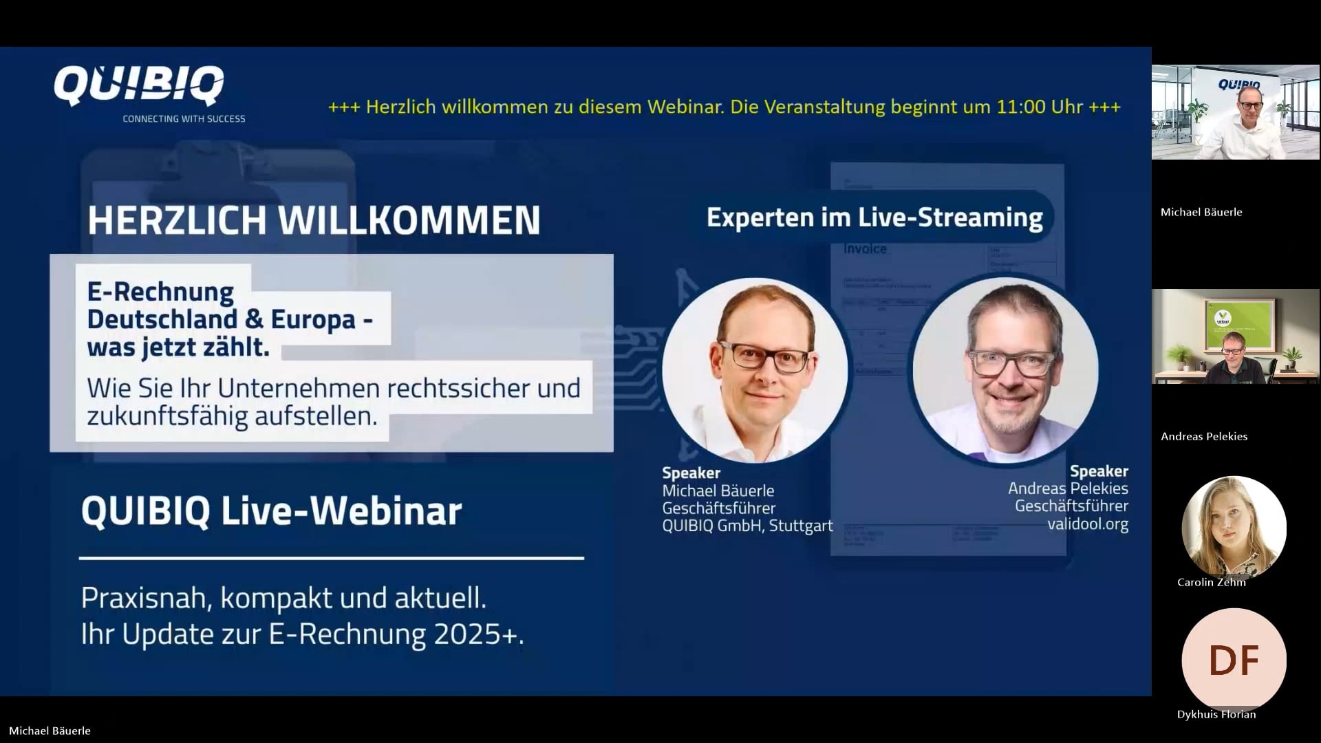 QUIBIQ Live Webinar: E-Rechnung in Deutschland & Europa – was jetzt ...