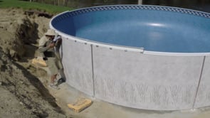 Radiant Swimming Pool Partial In-ground Installation: CP2 Coping