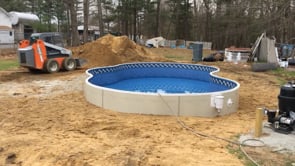 Radiant Metric Series Freeform Inground Pool Installation