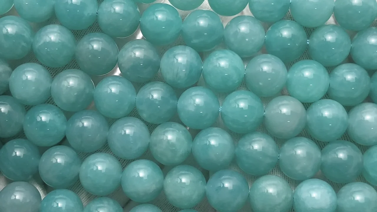 アマゾナイト薔薇♡♡No.1183 ブラジル産アマゾナイト ラウンド8mm 1連｜天然石ビーズの卸問屋・通販