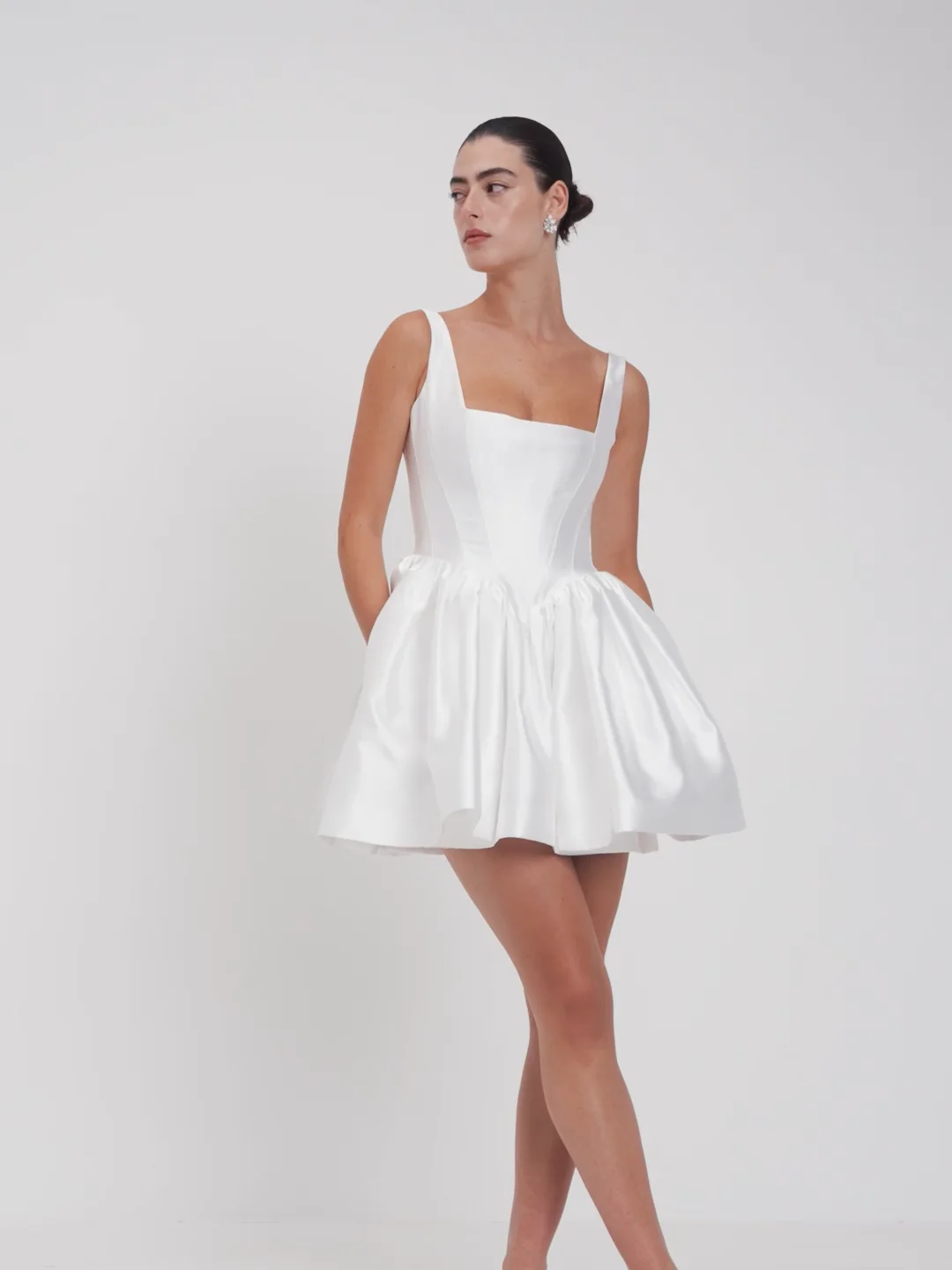 mini wedding dress corset Strapless Corset Mini Wedding Dress – Walone LLC