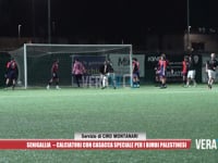Senigallia - Calciatori con casacca speciale per bimbi palestinesi
