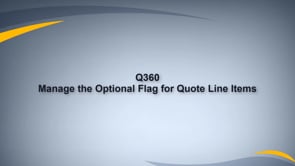 Managing Optional Flags on Quote Line Items