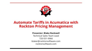 Automate Tariffs