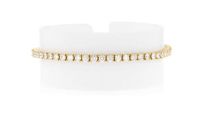 5.00 ct. t.w. Lab-Grown Diamond Tennis Bracelet in 18kt Gold Over Sterling