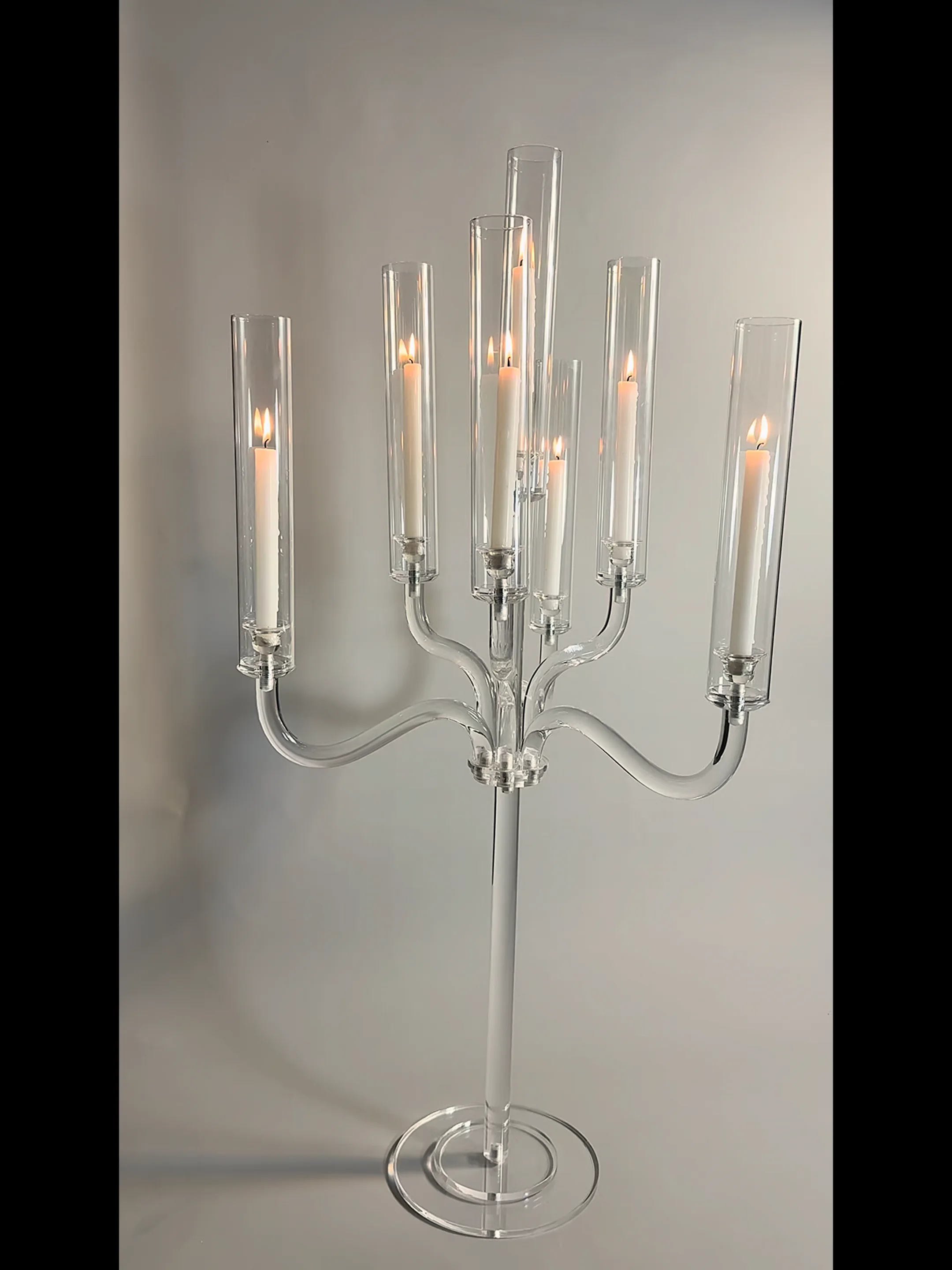 Crystal Radiance Acrylic Candelabra - Wholesale Case