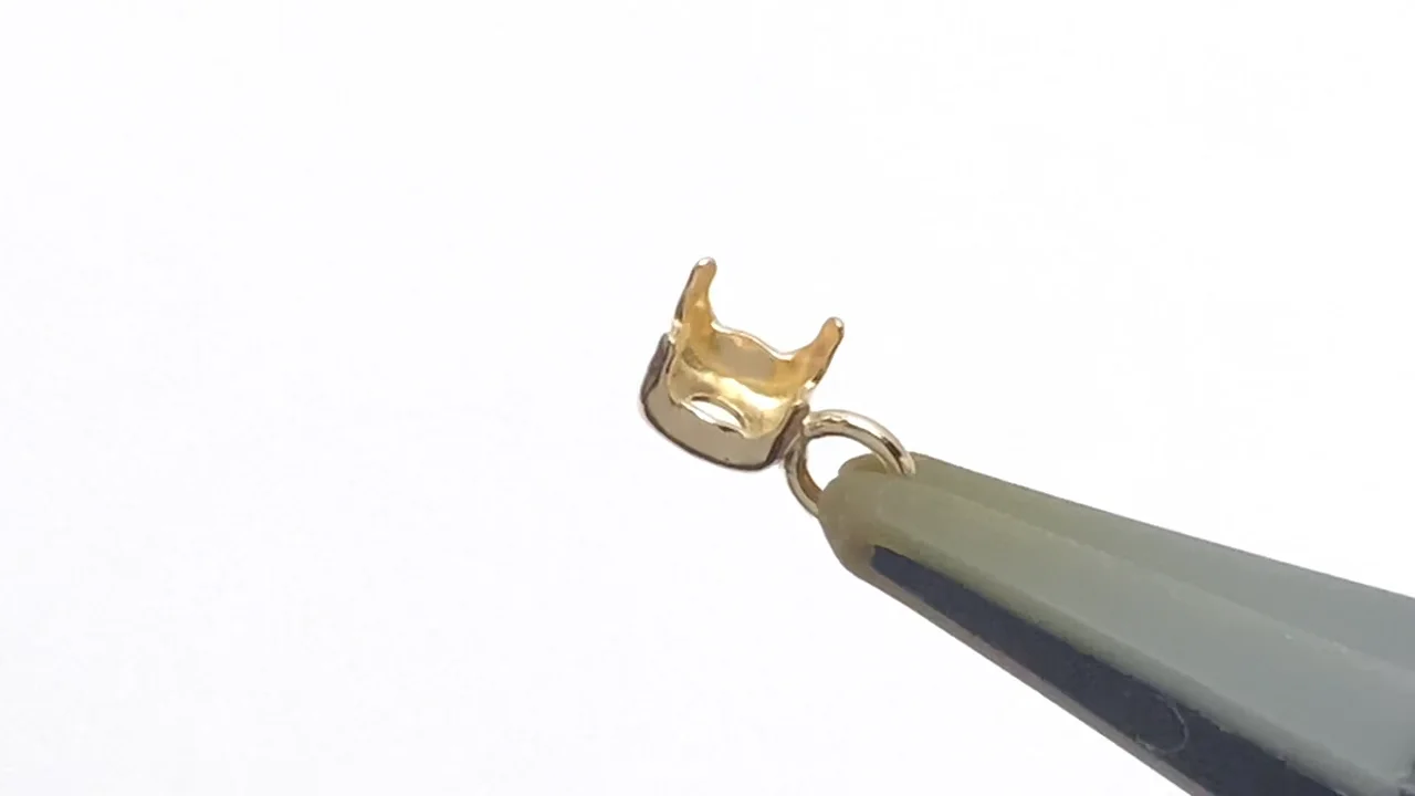 K18 Yellow Gold】 ペンダント空枠（爪留め） ラウンドファセット