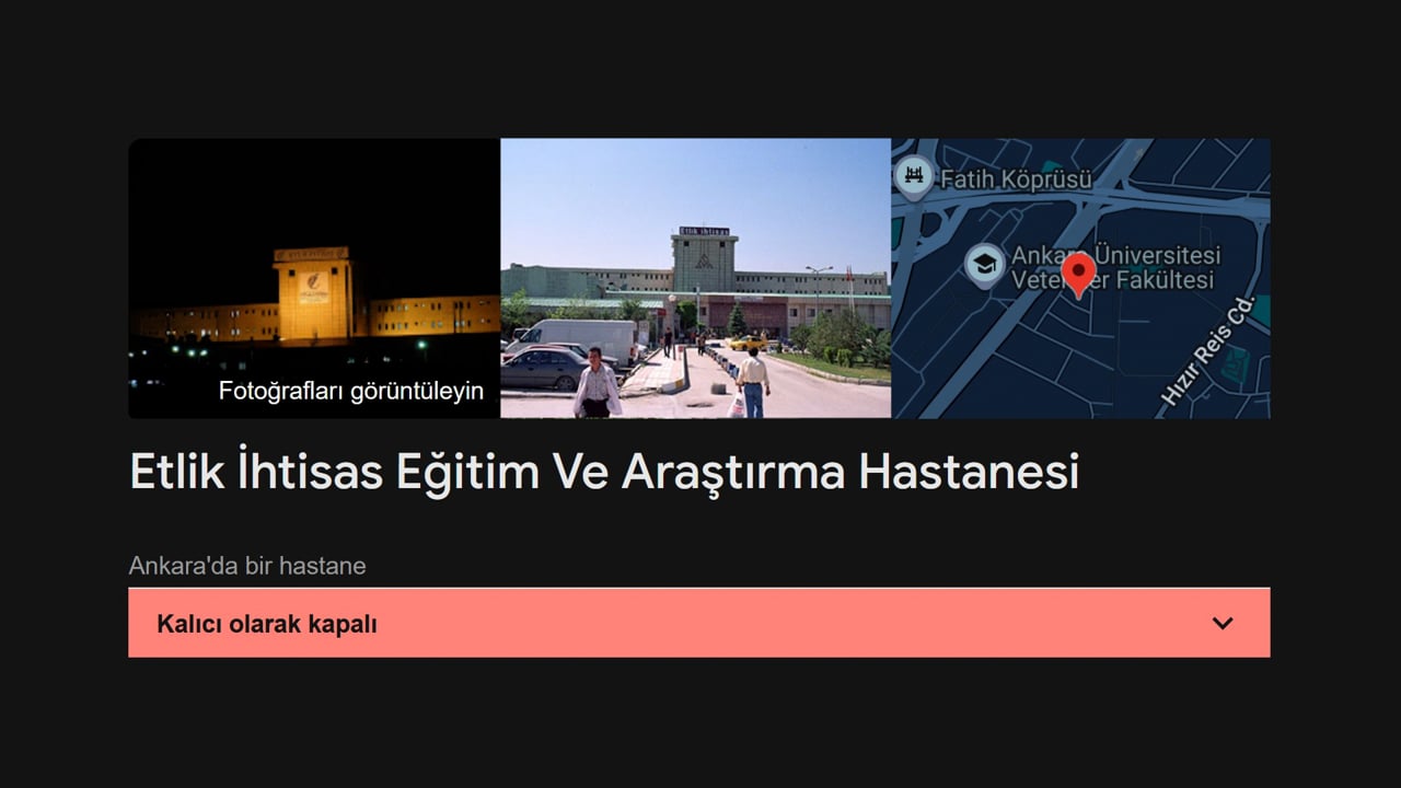Hastaneyi Arşivlemek: Etlik İhtisas Eğitim ve Araştırma Hastanesi