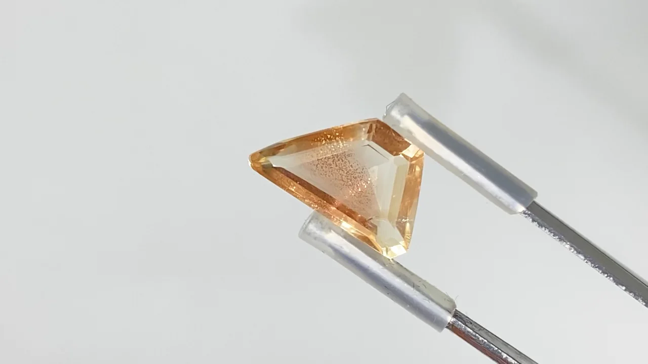 動画】【1点もの】宝石質オレゴンサンストーンAAA- ルース ファンシー