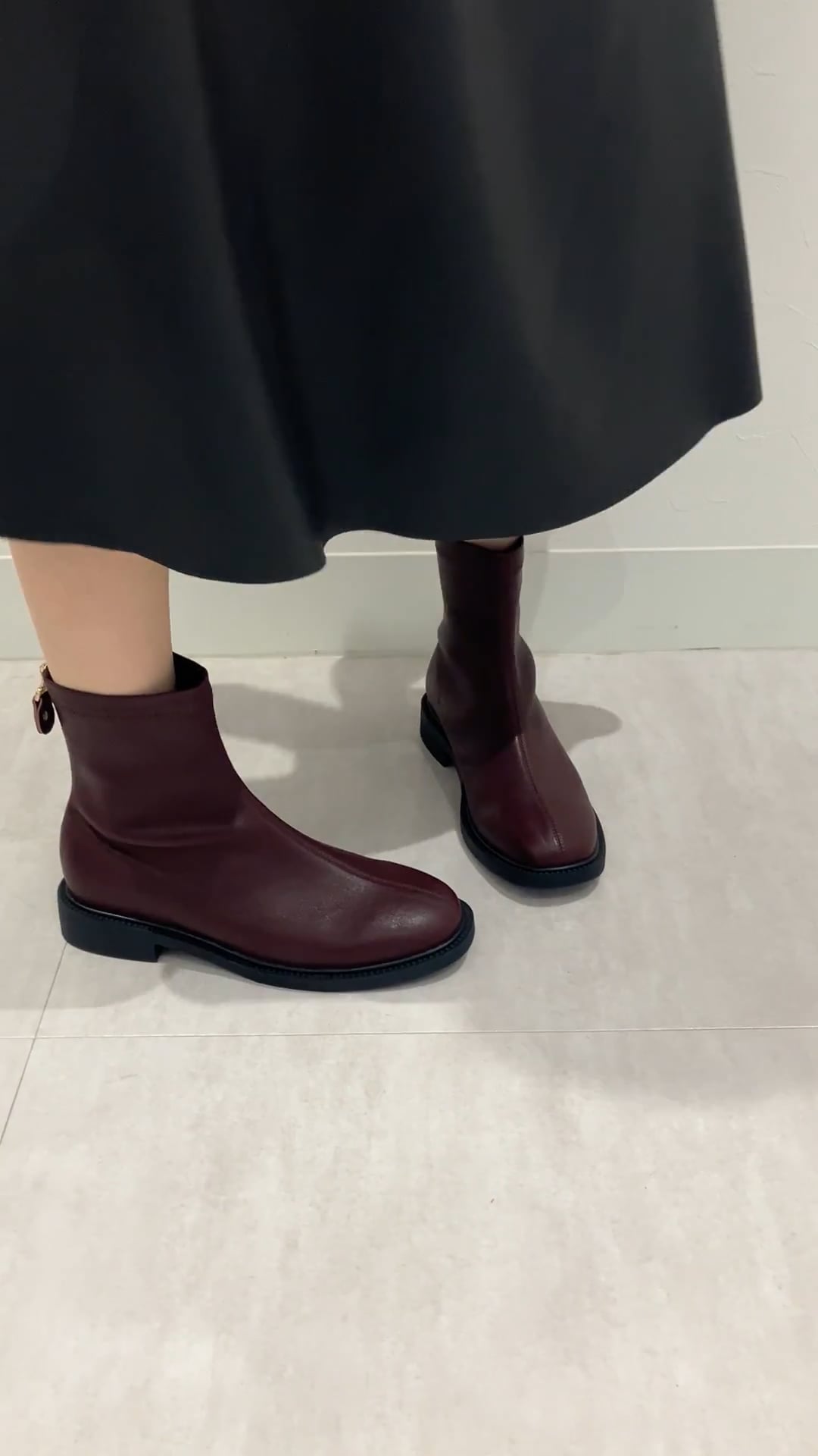 ストレッチレザー】ラウンドトゥストレッチブーツ/651422 | [公式