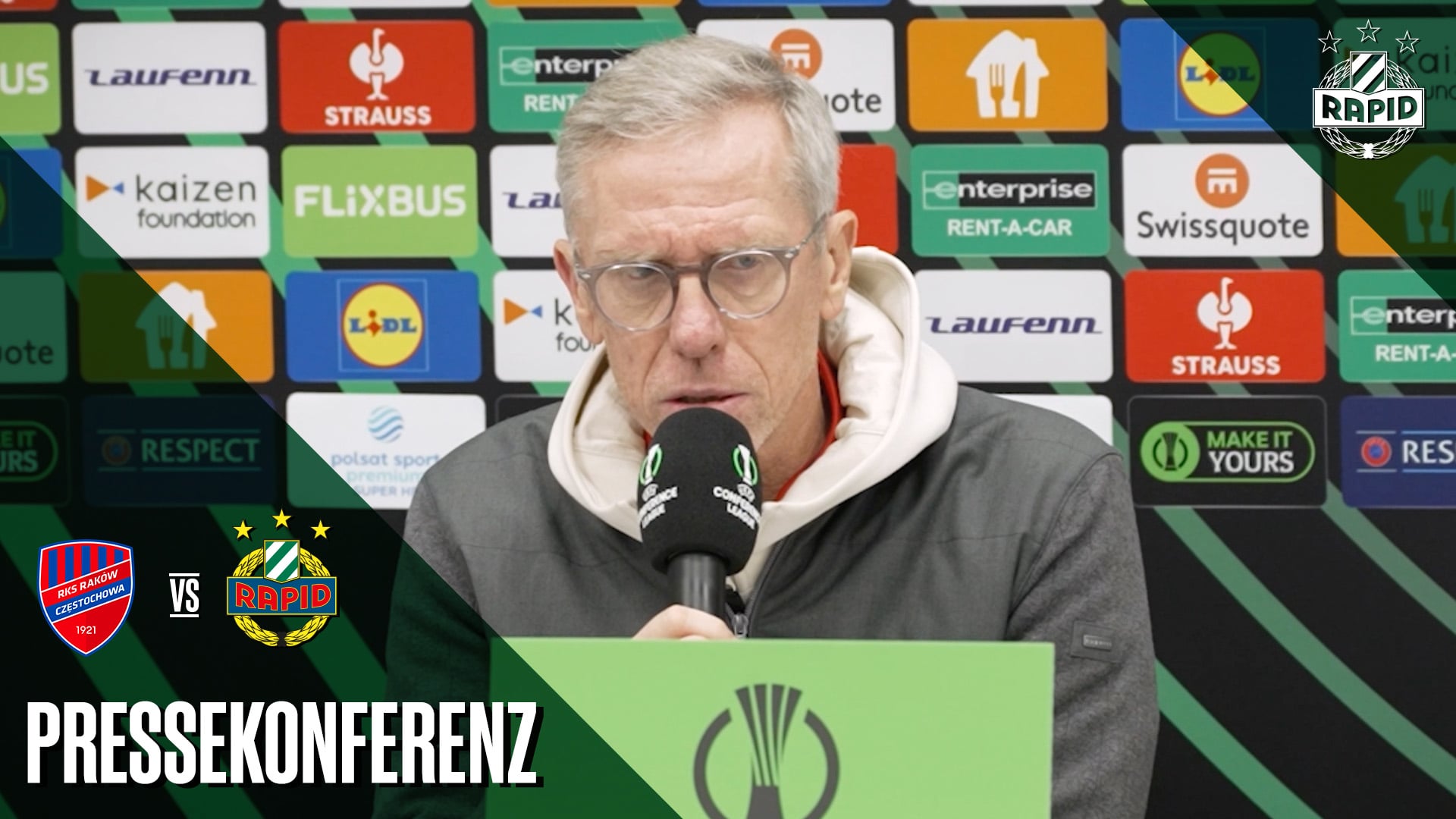 Pressekonferenz nach dem Spiel gegen Raków