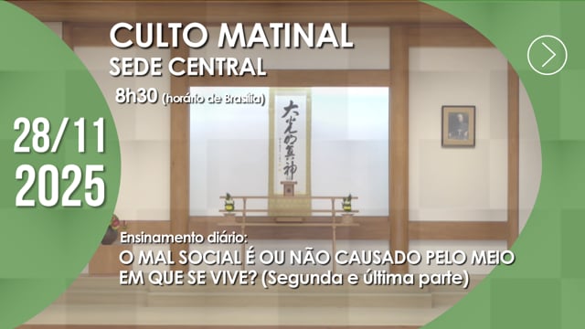Capa do vídeo do “Culto Matinal | Sede Central - 28/11/2025”.