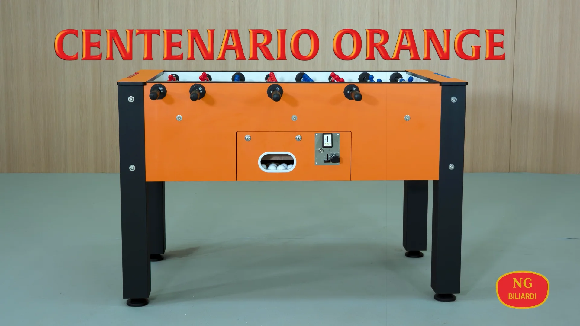 Set 8 Manopole Gialle Per Calcio Balilla + 10 Palline Bianche, Aste 16mm