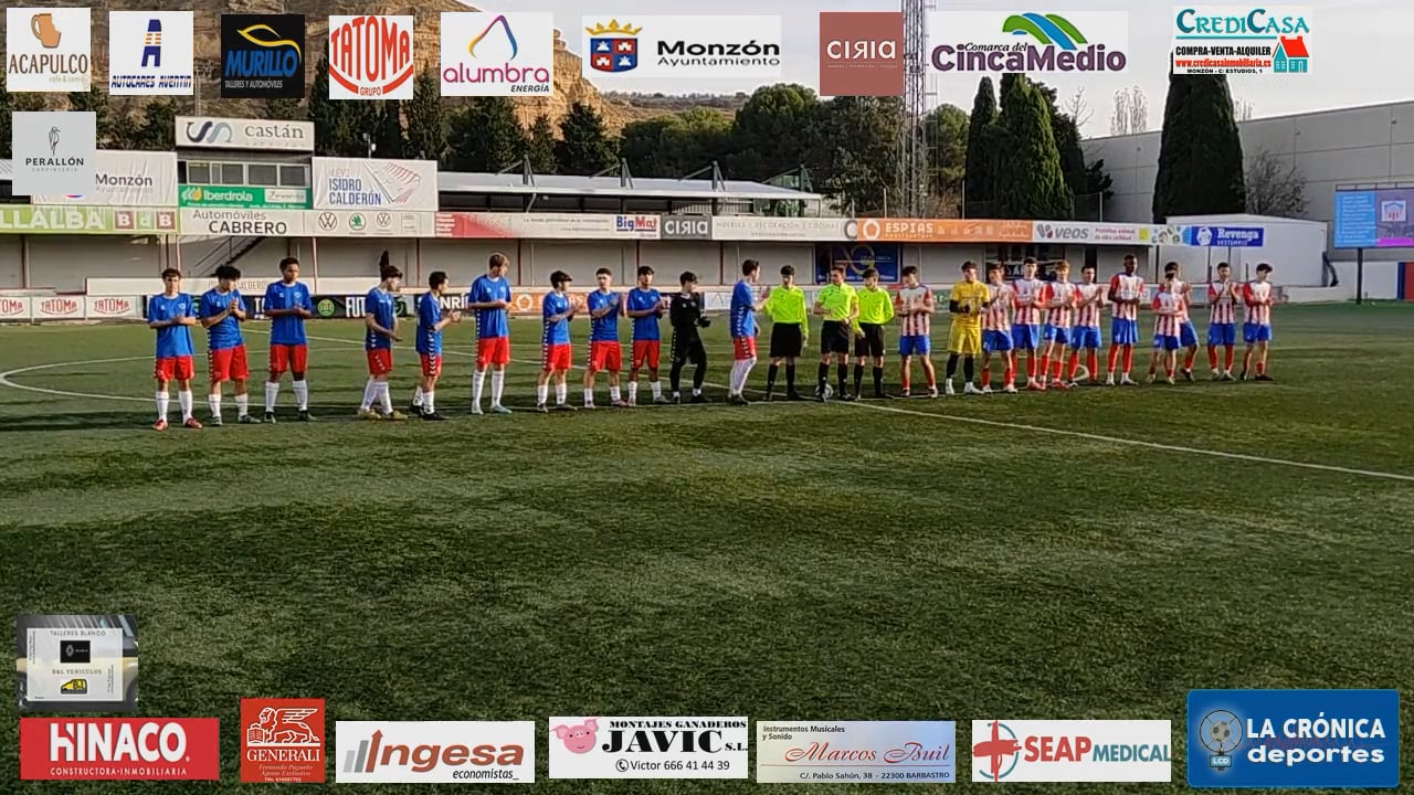 LIGA NACIONAL JUVENÍL   EL  LIDER  AT.MONZÓN FB  GIGAMONTRANS  VENCE ( 1-0 ) AL SAN AGUSTÍN