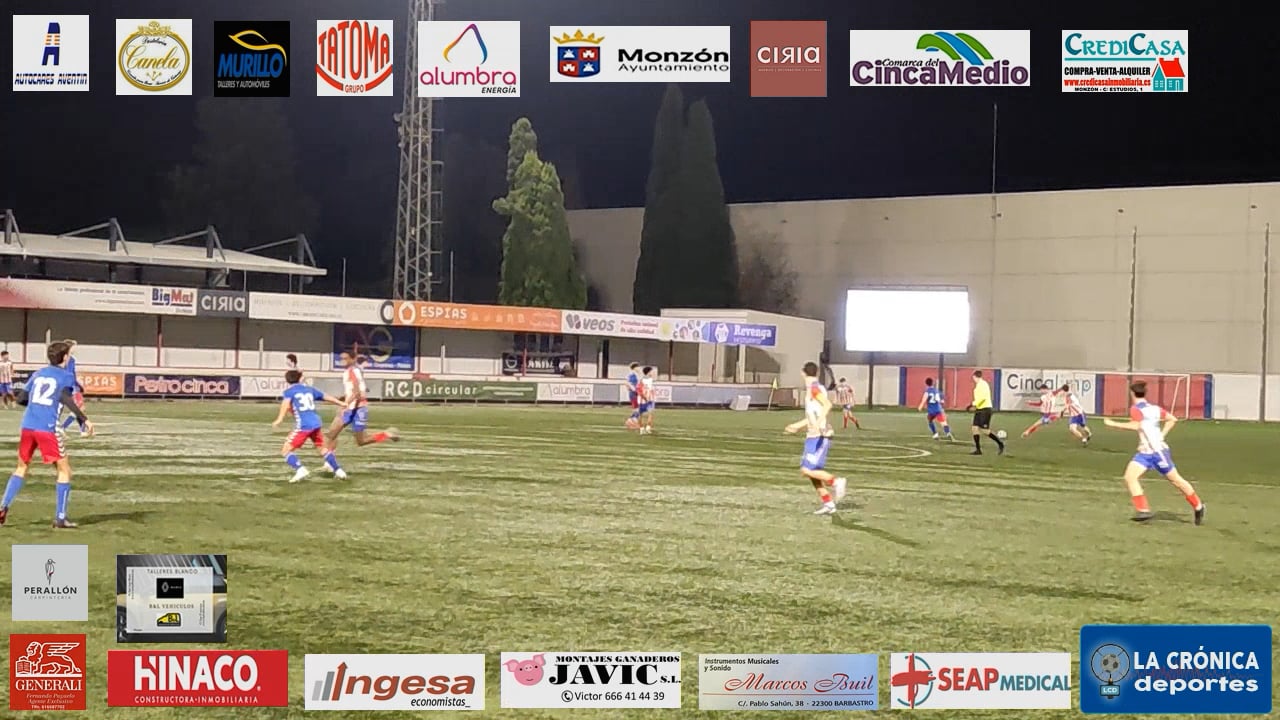 FÚTBOL   DIVISIÓN DE HONOR CADETE   AT.MONZÓN FB AHP GUARVI  0-2  SAN AGUSTÍN