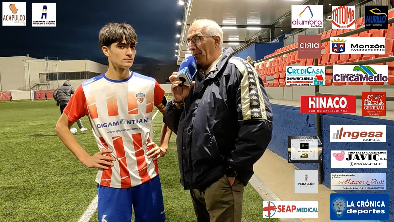 LIGA NACIONAL JUVENIL   AT.MONZÓN FB GIGAMONTRANS  1-0  SAN AGUSTÍN  ARITZ  FERRER  PIRLA  JUGADOR AT.MONZÓN FB