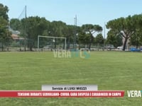 Tensione durante Servigliano-Corva: gara sospesa e carabinieri in campo