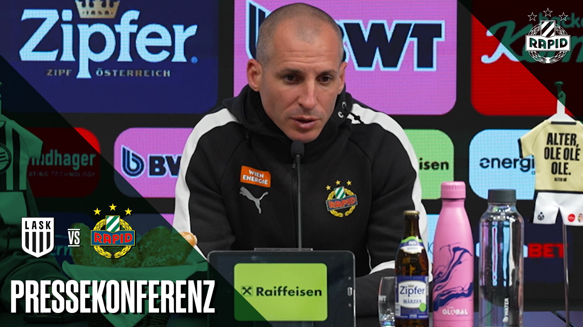 Pressekonferenz nach dem Spiel gegen den LASK