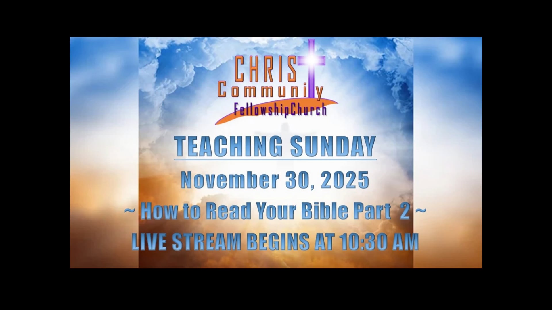 Teaching Sunday - How to Read your Bible - Part 2