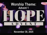 Worship for November 30, 2025