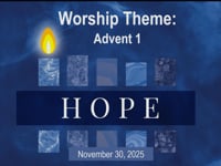 Worship for November 30, 2025