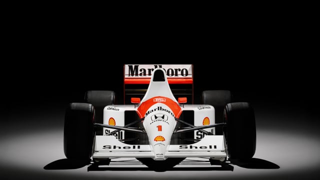 Photo Vintage 90s F1 – Schumacher Et Senna, McLaren MP4, Cliché Neuf