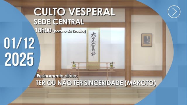Capa do vídeo “Culto Vesperal | Sede Central - 01/12/2025”