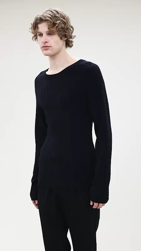 ホールガーメント クルーネックニット｜5351POUR LES HOMMES / 5351