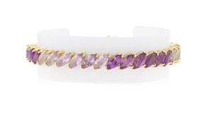 17.00 ct. t.w. Ombre Amethyst Tennis Bracelet in 18kt Gold Over Sterling