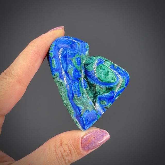 Azurite and Malachite (freeform carving) - LSC25-22 - Morenci Mine ...