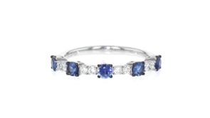 Le Vian Couture .50 ct. t.w. Blueberry Sapphire and .17 ct. t.w. Vanilla Diamond Ring in Platinum