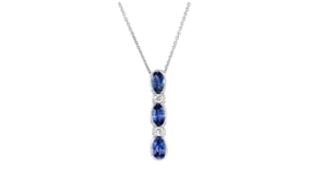 Le Vian .90 ct. t.w. Blueberry Sapphire Pendant Necklace with Vanilla Diamonds in 14kt Vanilla Gold