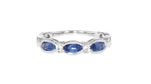 Le Vian .80 ct. t.w. Blueberry Sapphire Ring with Vanilla Diamonds in 14kt Vanilla Gold