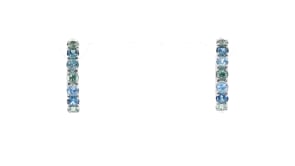 Le Vian 1.60 ct. t.w. Montana Sapphire Ombre Hoop Earrings in 14kt Vanilla Gold
