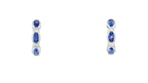 Le Vian 1.80 ct. t.w. Blueberry Sapphire Hoop Earrings with .16 ct. t.w. Vanilla Diamonds in 14kt Vanilla Gold