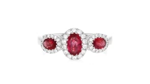Le Vian .70 ct. t.w. Passion Ruby Ring with .20 ct. t.w. Vanilla Diamonds in 14kt Vanilla Gold