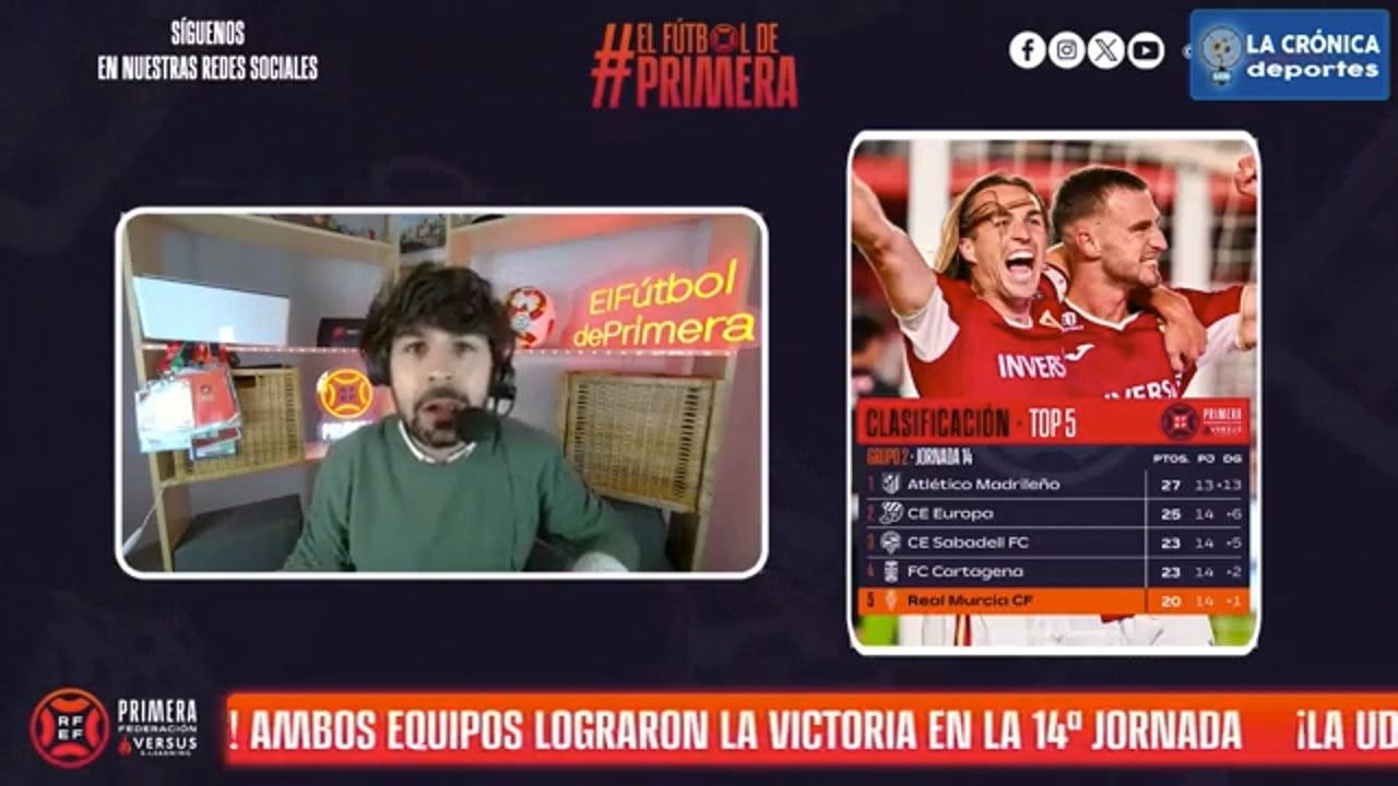 (Programa JORNADA 14 en Primera Rfef) EL FÚTBOL DE PRIMERA / Fuente: Web de la Rfef